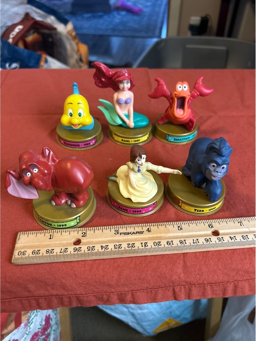 Set of 6 Disney Ariel & Tarzan 2002 figures